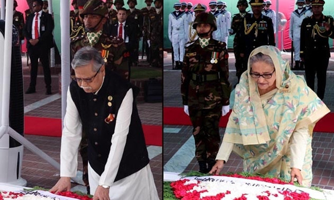 টুঙ্গিপাড়ায় বঙ্গবন্ধুর প্রতি শ্রদ্ধা জানিয়েছেন রাষ্ট্রপতি ও প্রধানমন্ত্রী &nbsp;&nbsp;